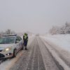 Imagen de Video: La nieve complica el tránsito en la Ruta 40 entre Bariloche y El Bolsón, este lunes