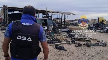 Hubo cuatro allanamientos en simultáneo en Neuquén por una banda que vendía autopartes. Foto: Gentileza