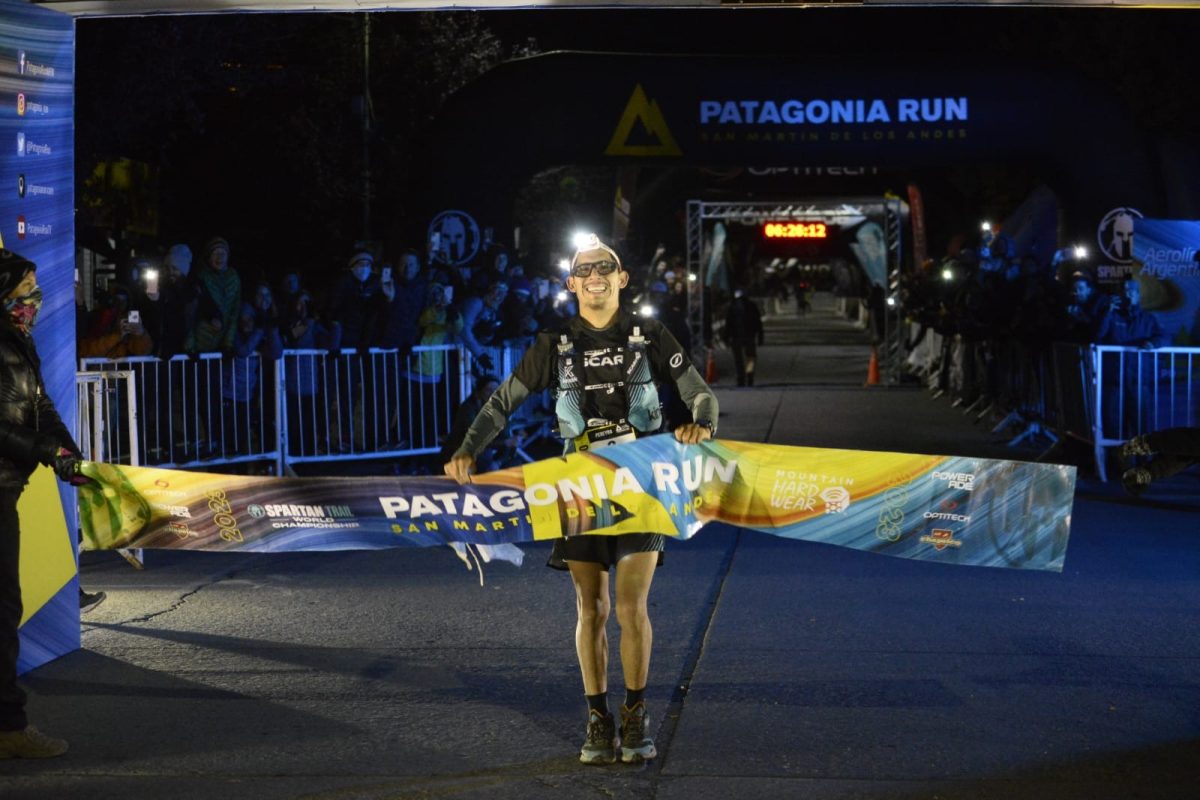 Sergio Pereyra, cuando ganó en año pasado las 100 millas del Patagonia Run.