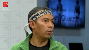 Orlando Carriqueo referente de la comunidad mapuche en Río Negro. 