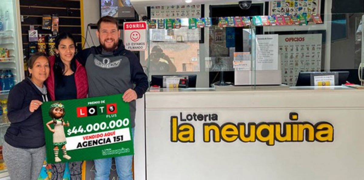 A resident of Neuquén bet 300 pesos and won 44 million in Loto 5 Plus