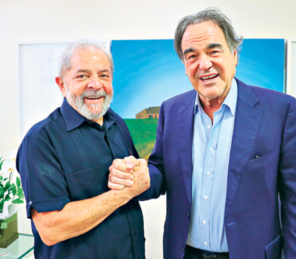 São Paulo- SP- Brasil- 08/11/2016- O Ex-presidente Lula e o diretor de cinema Oliver Stone. Foto: Ricardo Stuckert/ Instituto Lula
