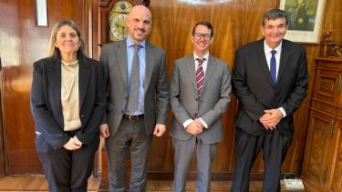 Ousset, Koenig e integrantes del equipo económico de Milei. Foto: gentileza.