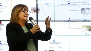 La ministra dio una conferencia hoy. Foto NA