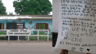 Los delincuentes dejaron una nota pidiendo disculpas. 