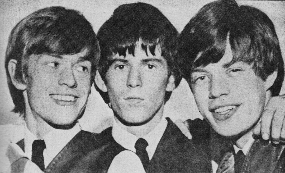 Brian Jones, Keith Richards y Mick Jagger, a mediados de 1962, cuando ya eran parte de The Rolling Stones, que aún no contaba con Charlie Watts ni Bill Wyman.