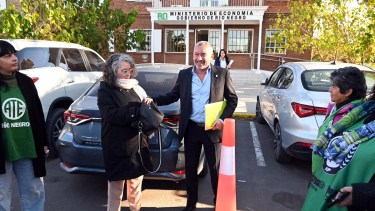 El Ministro de Hacienda, Gabriel Sanchez ,recibió al gremio ATE. 
Foto: Marcelo Ochoa