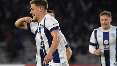 Federico Girotti marcó el único tanto del triunfo de Talleres en la Copa Libertadores. Foto: FBaires.