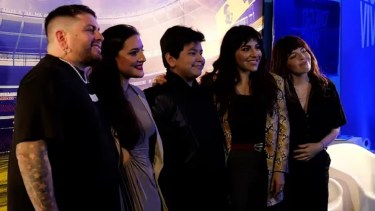 Los hijos de Maradona en el homenaje que le hicieron en Nápoles al jugador. 