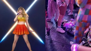 La insólita acción de una fanática de Taylor Swift: dejó a su bebé en el suelo para ver el concierto