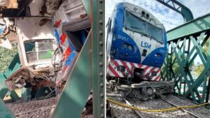Un tren de la línea San Martín chocó con otra formación: hay 50 heridos