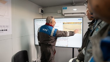 Las empresas terminaron las doce etapas de fractura del pozo 1 a Palermo Aike. Foto: gentileza. 