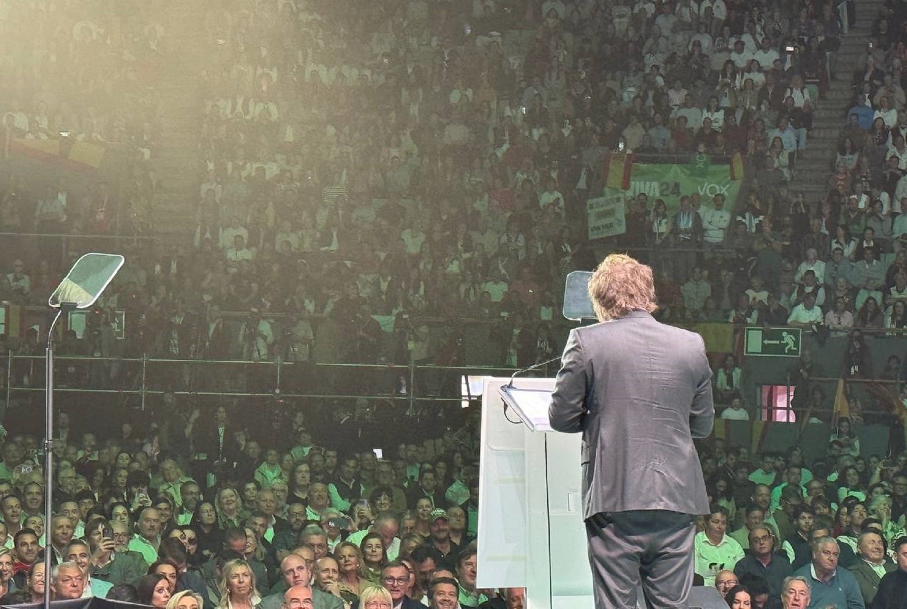 Las frases más destacadas de Javier Milei en el acto de Vox, en España. Foto gentileza.