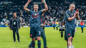 El City ganó con un doblete de Haaland y quedó a un paso del título en la Premier League