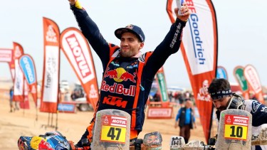 Kevin Benavides fue campeón del Dakar 2023. Foto NA: REUTERS.