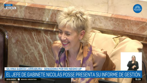 Video | «¿Se puso colorado?»: Silvina García Larraburu hizo sonrojar al senador Bartolomé Abdala