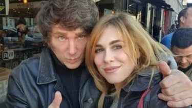 Lilia Lemoine, diputada nacional, junto al presidente Javier Milei. Foto: gentileza La Nación. 