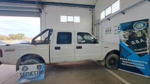 Detectaron en Viedma una camioneta con partes adulteradas