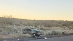 Murió un joven y su novia está grave producto de un vuelco en Ruta 6, cerca de Rincón de los Sauces