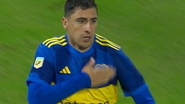 Miguel Merentiel marcó un doblete para Boca en la victoria ante Central Córdoba.