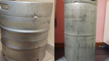 Se llevaron varios cajones y cinco barriles de cerveza.