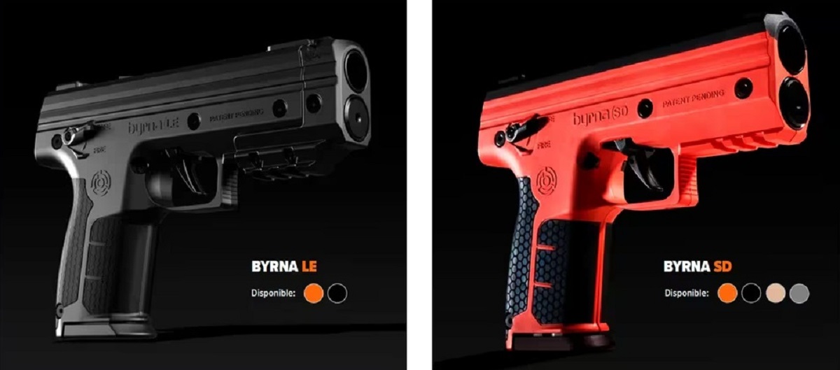 Las pistolas Byrna son armas no letales que reducen al atacante por 30 minutos. Foto: Byrna. 