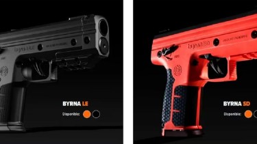 Las pistolas Byrna son armas no letales que reducen al atacante por 30 minutos. Foto: Byrna. 