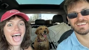 Cande Vetrano y Andrés Gil, en uno de sus tantos viajes.