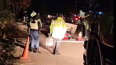 El accidente ocurrió ayer por la noche.  foto: Centenario Digital 