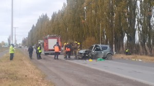 Video | Choque frontal sobre Ruta 65, cerca de Cipolletti: hay una persona con lesiones graves