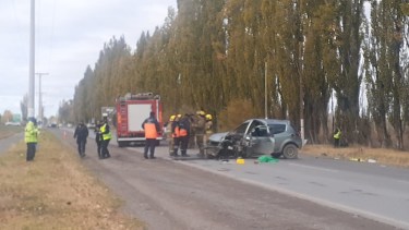 Impactante choque frontal en Cipolletti. Foto: gentileza
