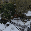 Imagen de Video | El hermoso camino lleno de nieve visto desde un drone, en el parque Lanín