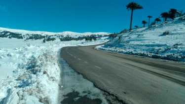 Así se encontraba el paso fronterizo Pino Hachado en las últimas horas. Foto: gentileza Gendarmería Nacional.-