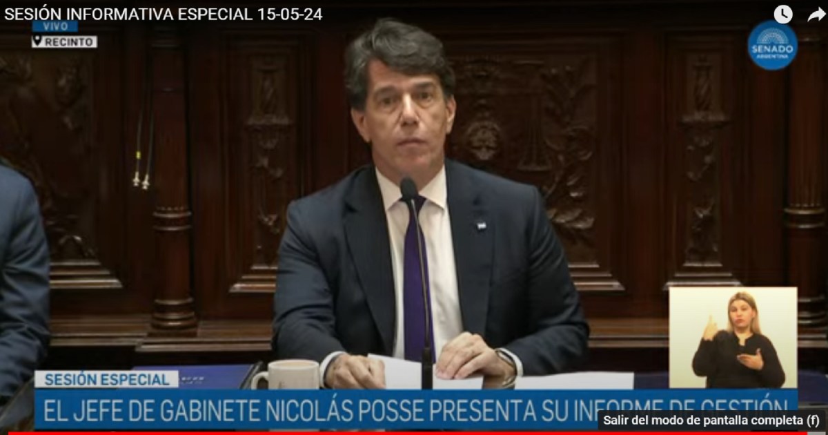 Nicolás Posse ante el Senado, en vivo: «Evitamos una crisis que podría haber sido la peor de la historia» thumbnail