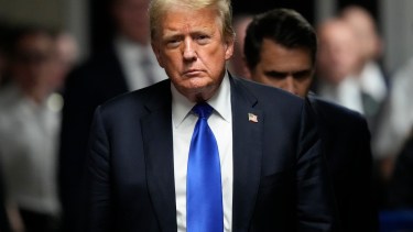 Fue hallado culpable de 34 delitos graves de falsificación de registros comerciales. Foto AP