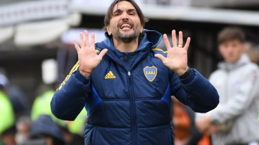 Diego Martínez se refirió a la expulsión temprana de Marcos Rojo. Foto: FBaires.