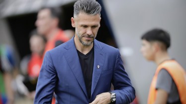 Martín Demichelis habló tras la derrota de River ante Riestra. Foto: FBaires.