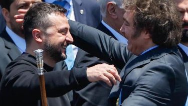 Javier Milei y Zelensky mantienen una relación cercana desde el comienzo de la gestión. Foto archivo.