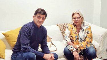 Javier Acevedo, presidente de la Coalición Cívica-ARI en Río negro, se reunió con Elisa Carrió en Buenos Aires. Foto: Gentileza