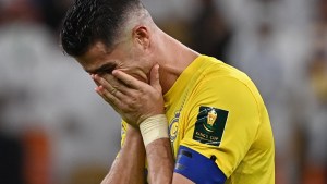 El llanto de Cristiano Ronaldo tras perder la final de la Copa del Rey de Campeones en Arabia Saudita