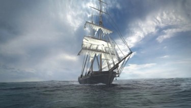 Foto ilustrativa de ese momento, cuando un buque misterioso supuestamente atravesó el campo de batalla entre las escuadras germana e inglesa. 