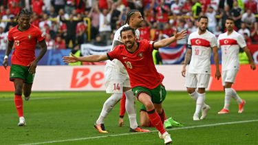Bernardo Silva, una de las figuras de Portugal, en el triunfo sobre Turquía que lo metió en octavos de final.