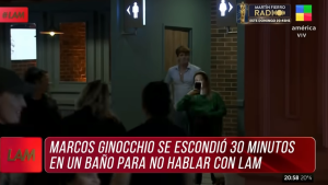 Marcos Ginocchio, de Gran Hermano, se escondió en el baño para no hablar con la prensa