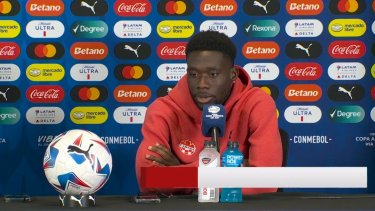 Alphonso Davies, una de las figuras de Canadá en la Copa América. 