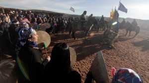 Denuncia y operativo de la policía por el Wiñoy Xipantv que se celebró en un campo de Tratayén