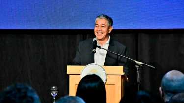 El mandatario participa de la presentación del plan provincial. Foto Matías Subat.
