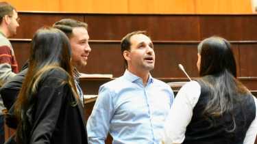 Francisco Lépore y Claudio Domínguez, dos de los diputados que impulsan el presentismo. Foto: Matías Subat.