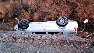 Vuelco sobre Ruta 43, en el sector que habilitaron después del derrumbe en Chos Malal