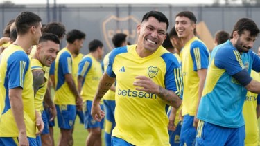 Gary Medel entrenó entre los titulares para el cruce de Copa Argentina.