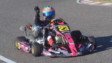 Darío Delvas se quedó con la cuarta fecha del Prokart. (Foto: Gentileza)